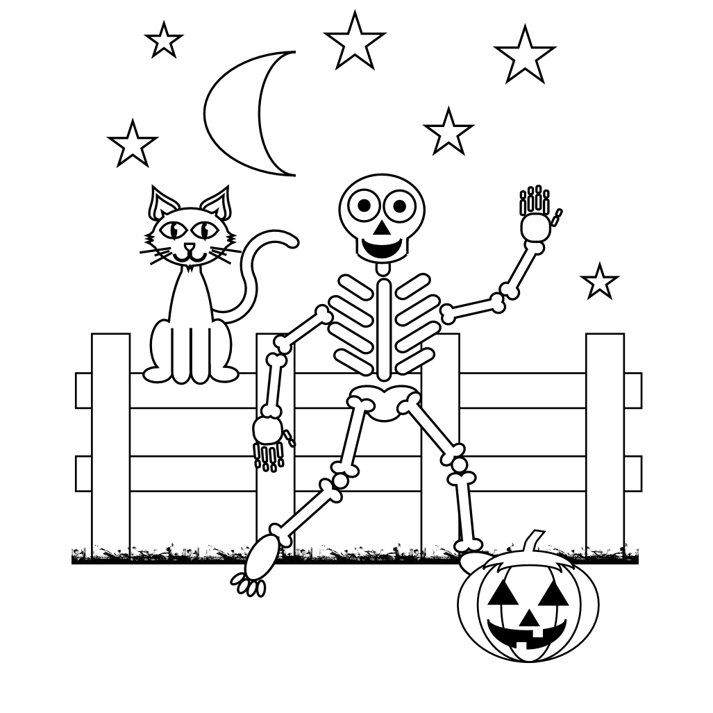 Dessin à colorier: Squelette (Personnages) #147409 - Coloriages à Imprimer Gratuits