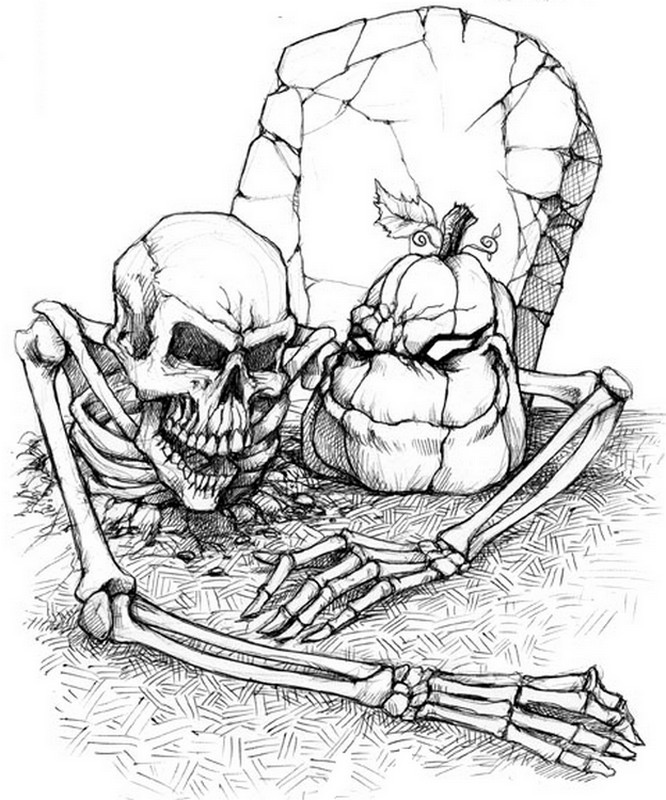 Dessin à colorier: Squelette (Personnages) #147421 - Coloriages à Imprimer Gratuits