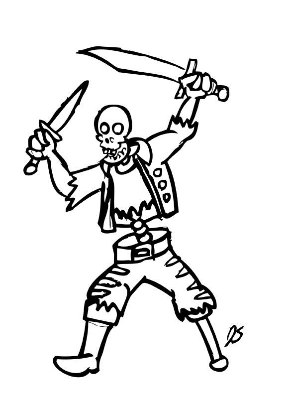 Dessin à colorier: Squelette (Personnages) #147437 - Coloriages à Imprimer Gratuits