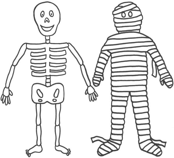 Dessin à colorier: Squelette (Personnages) #147484 - Coloriages à Imprimer Gratuits