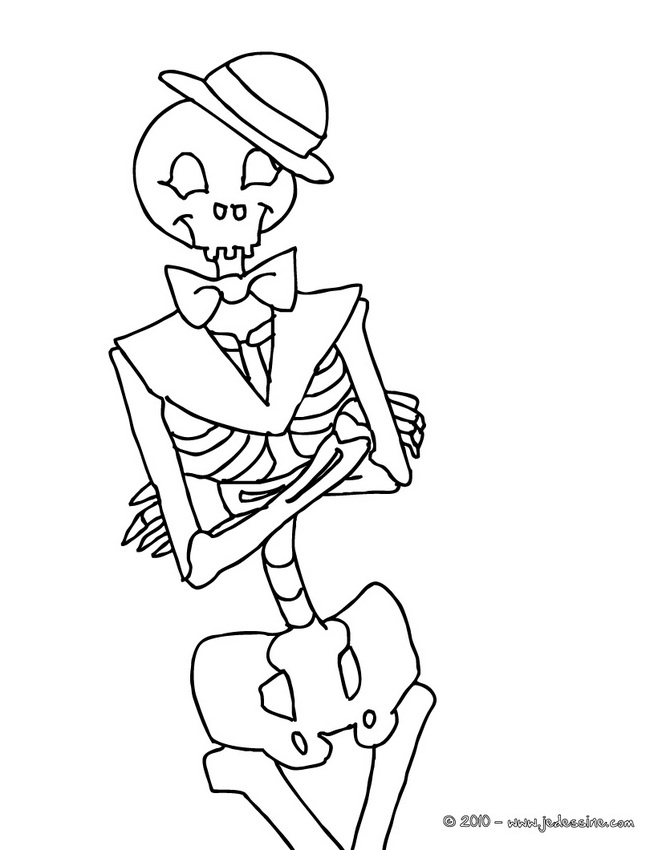 Dessin à colorier: Squelette (Personnages) #147487 - Coloriages à Imprimer Gratuits