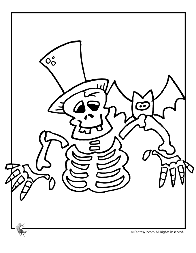 Dessin à colorier: Squelette (Personnages) #147496 - Coloriages à Imprimer Gratuits