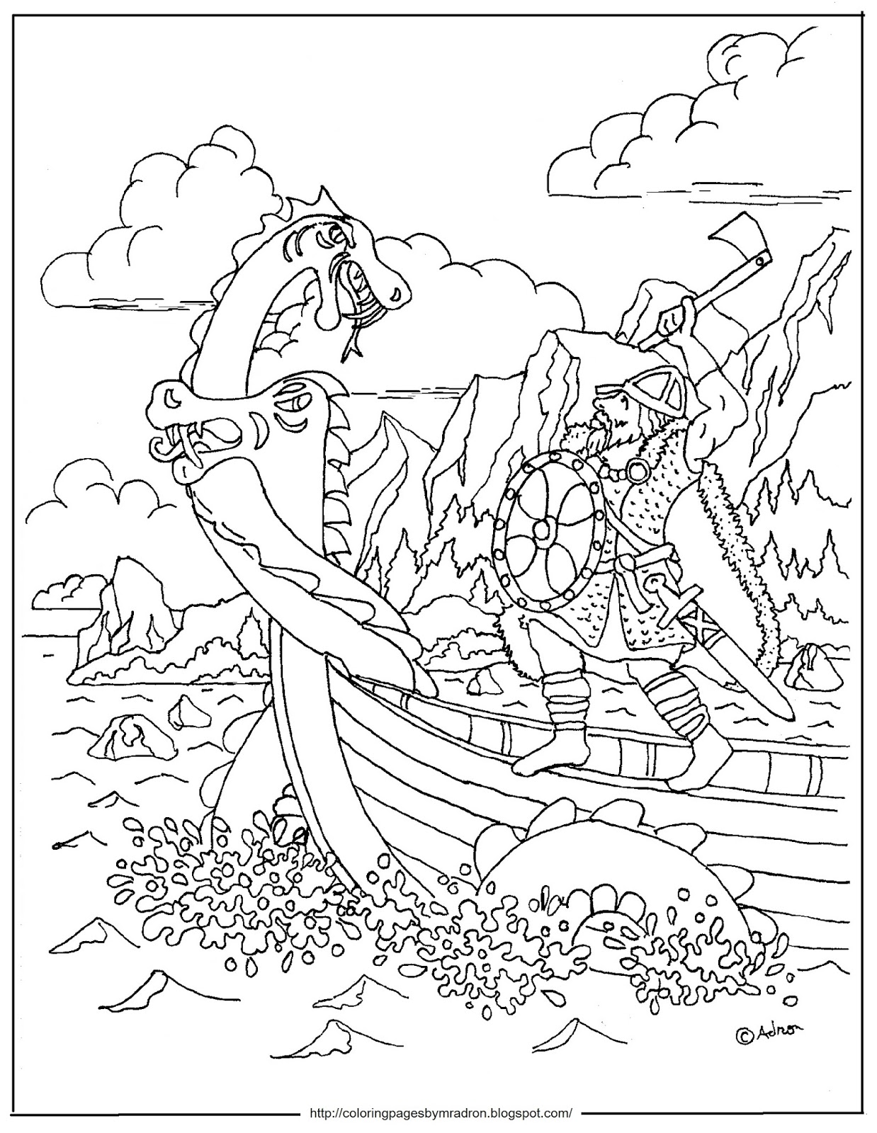 Dessin à colorier: Viking (Personnages) #149426 - Coloriages à Imprimer Gratuits