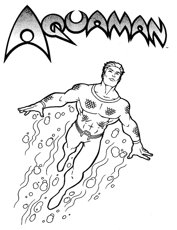 Dessin à colorier: Aquaman (Super-héros) #84970 - Coloriages à Imprimer Gratuits