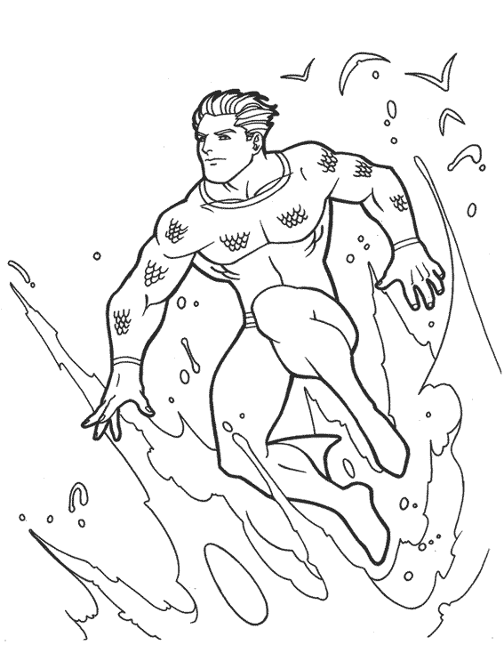 Dessin à colorier: Aquaman (Super-héros) #84976 - Coloriages à Imprimer Gratuits