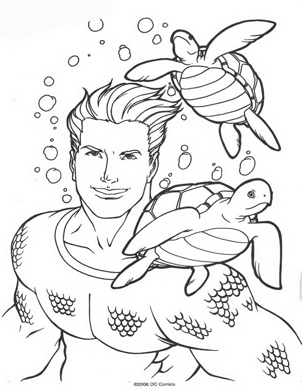 Dessin à colorier: Aquaman (Super-héros) #84978 - Coloriages à Imprimer Gratuits