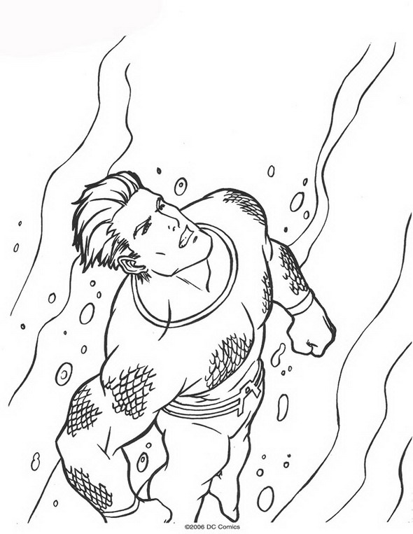 Dessin à colorier: Aquaman (Super-héros) #84984 - Coloriages à Imprimer Gratuits