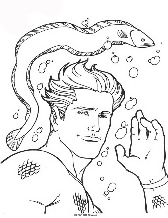 Dessin à colorier: Aquaman (Super-héros) #84987 - Coloriages à Imprimer Gratuits