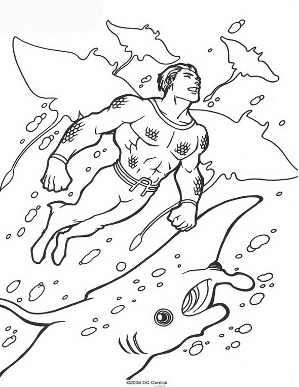 Dessin à colorier: Aquaman (Super-héros) #84991 - Coloriages à Imprimer Gratuits