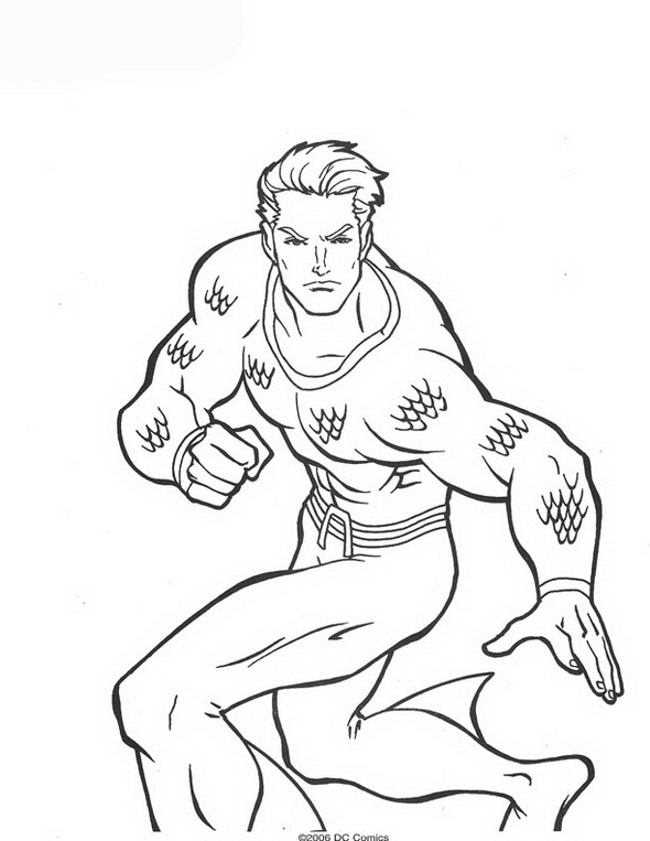 Dessin à colorier: Aquaman (Super-héros) #84996 - Coloriages à Imprimer Gratuits