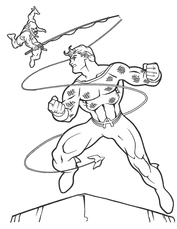Dessin à colorier: Aquaman (Super-héros) #84997 - Coloriages à Imprimer Gratuits