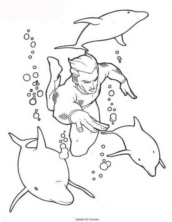 Dessin à colorier: Aquaman (Super-héros) #85024 - Coloriages à Imprimer Gratuits
