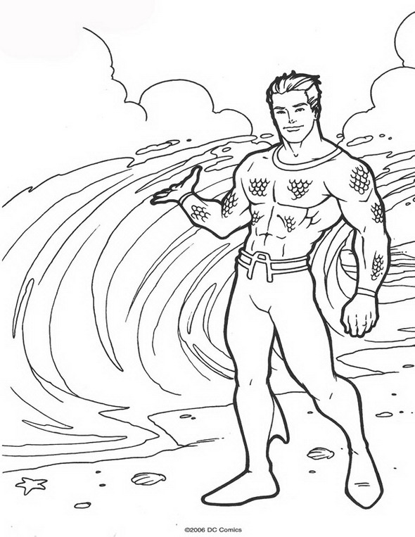 Dessin à colorier: Aquaman (Super-héros) #85153 - Coloriages à Imprimer Gratuits