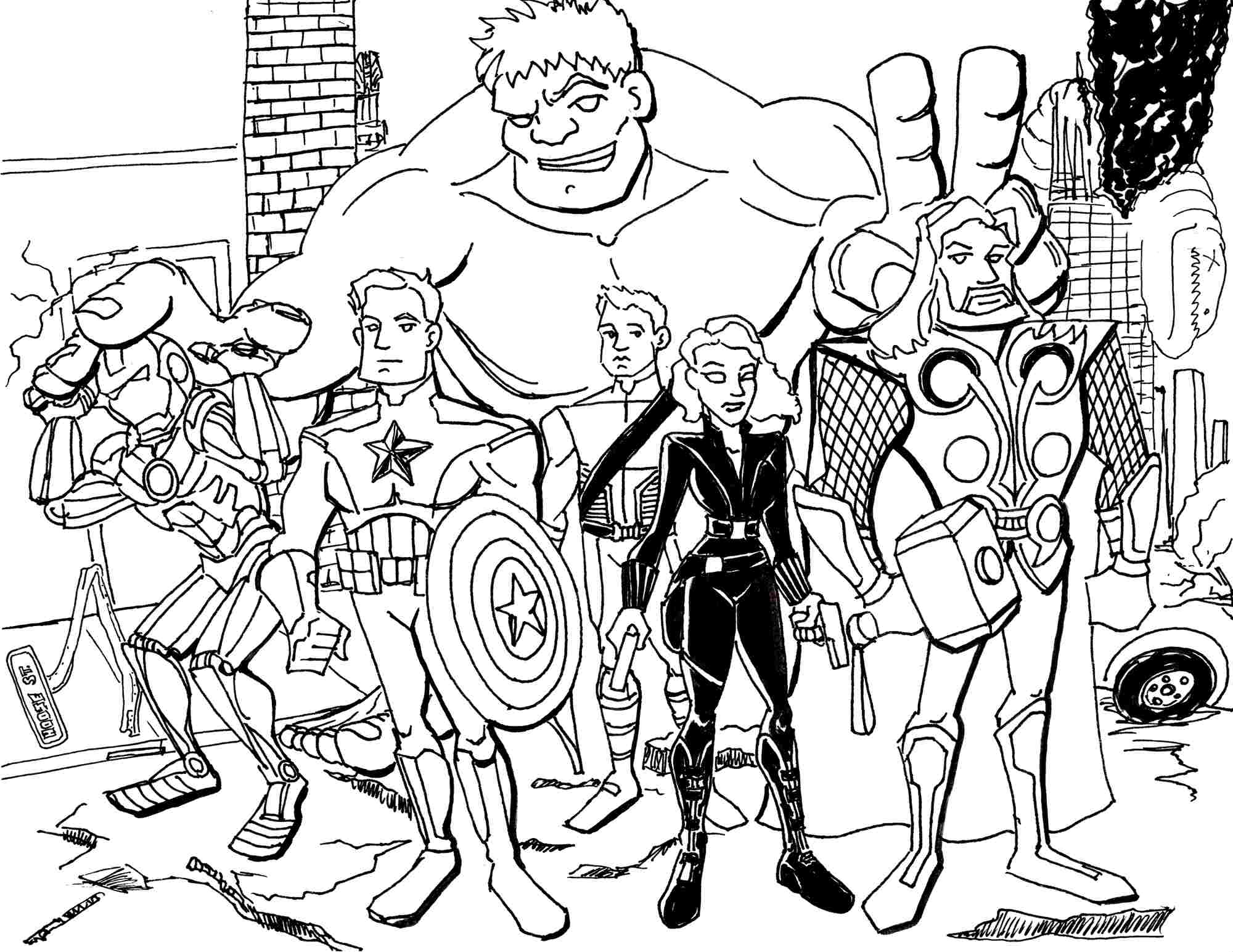 Dessin à colorier: Avengers (Super-héros) #74212 - Coloriages à Imprimer Gratuits