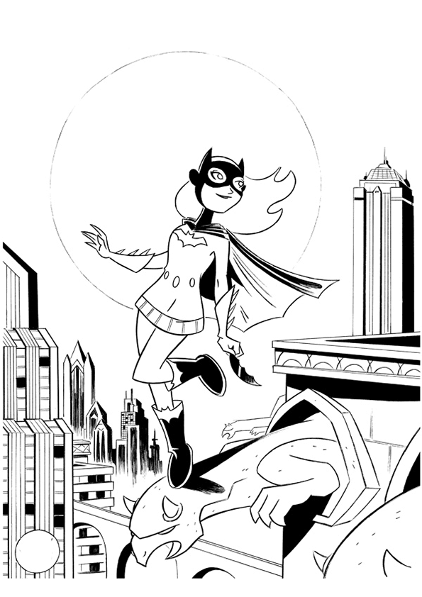 Dessin à colorier: Batgirl (Super-héros) #77801 - Coloriages à Imprimer Gratuits