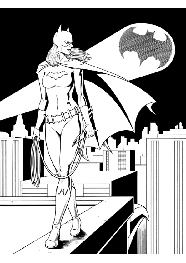 Dessin à colorier: Batgirl (Super-héros) #77911 - Coloriages à Imprimer Gratuits