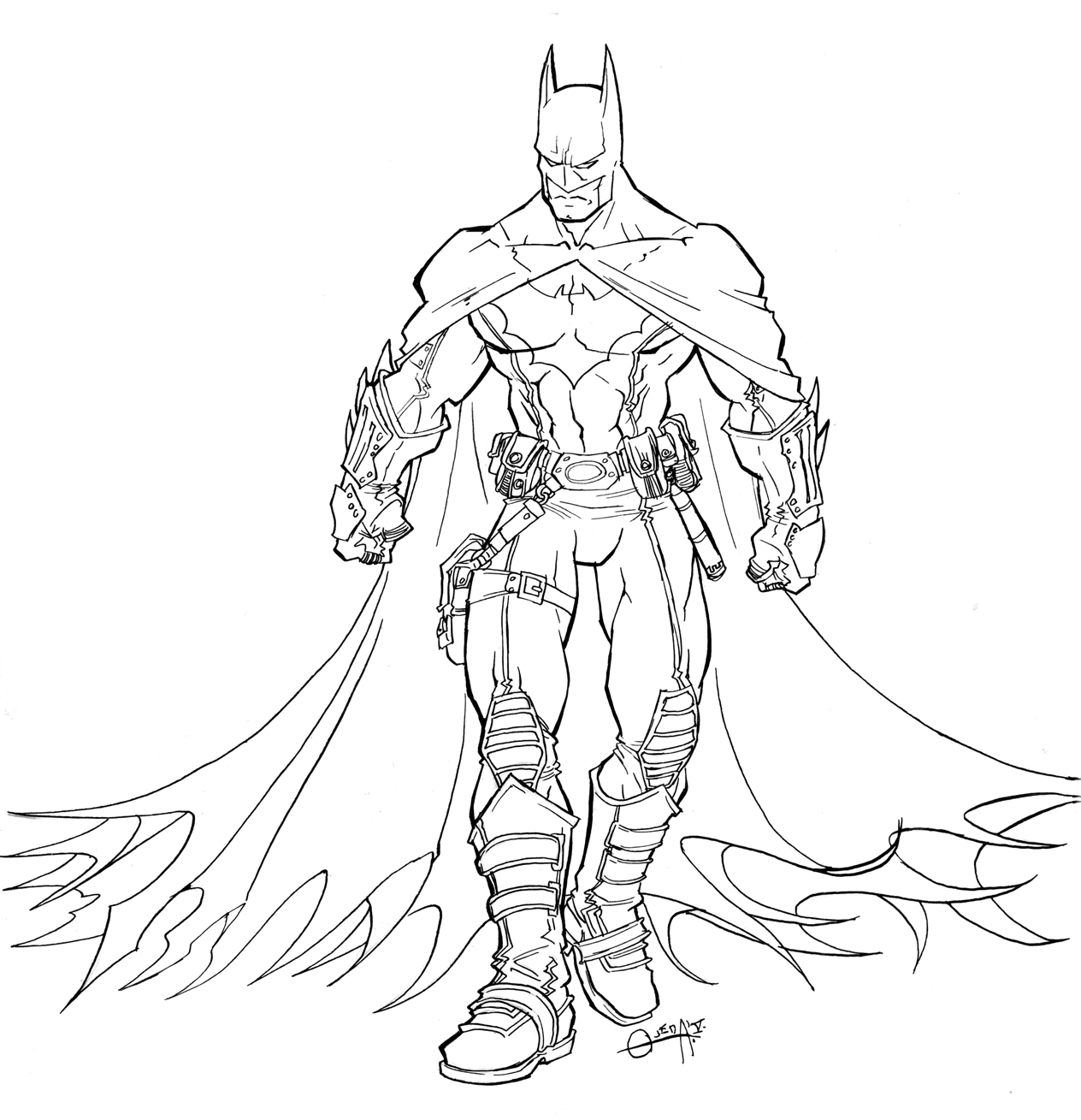 Dessin à colorier: Batman (Super-héros) #76836 - Coloriages à Imprimer Gratuits