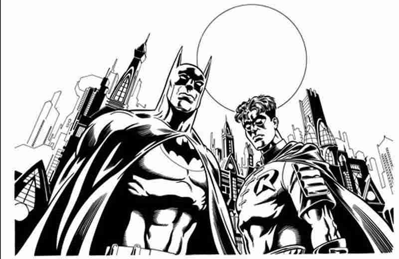 Dessin à colorier: Batman (Super-héros) #76854 - Coloriages à Imprimer Gratuits