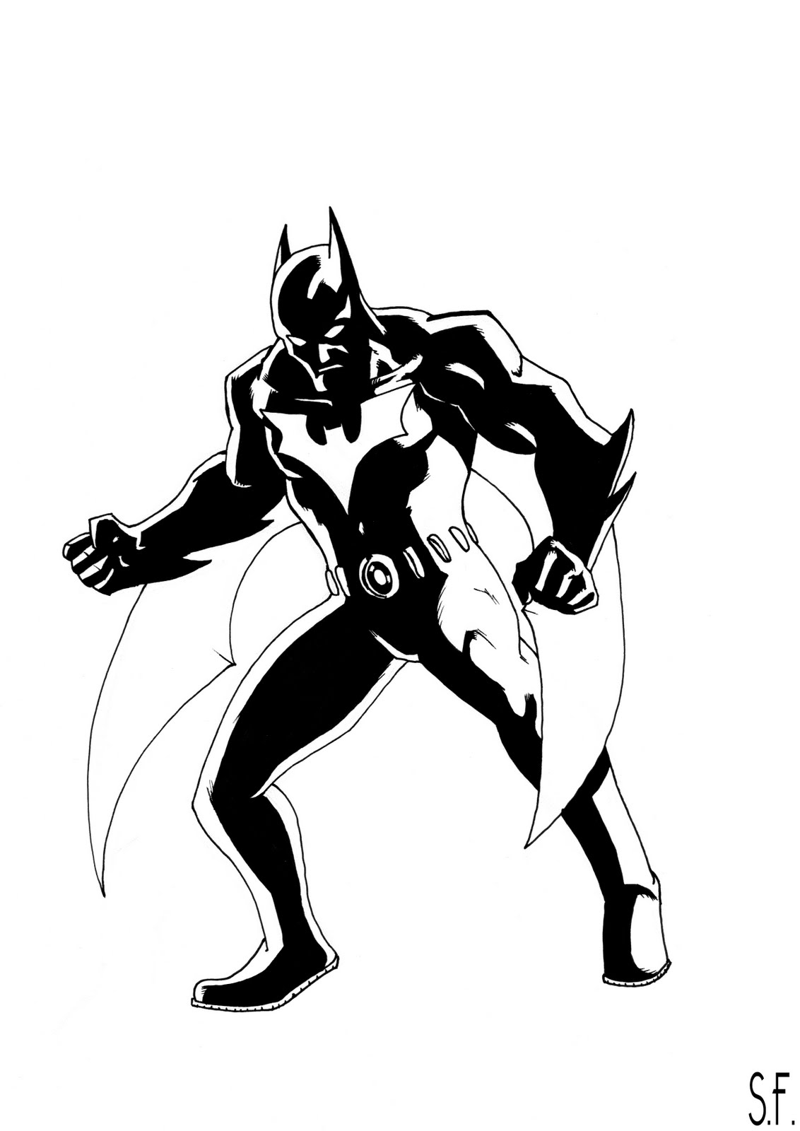 Dessin à colorier: Batman (Super-héros) #76920 - Coloriages à Imprimer Gratuits