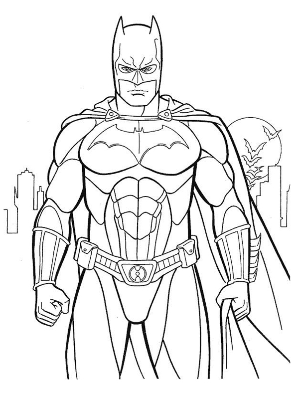 Dessin à colorier: Batman (Super-héros) #77061 - Coloriages à Imprimer Gratuits