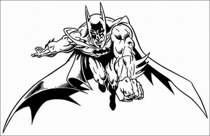 Dessin à colorier: Batman (Super-héros) #77088 - Coloriages à Imprimer Gratuits