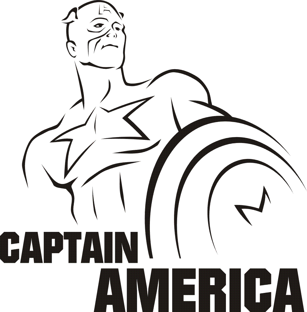 Dessin à colorier: Captain America (Super-héros) #76627 - Coloriages à Imprimer Gratuits