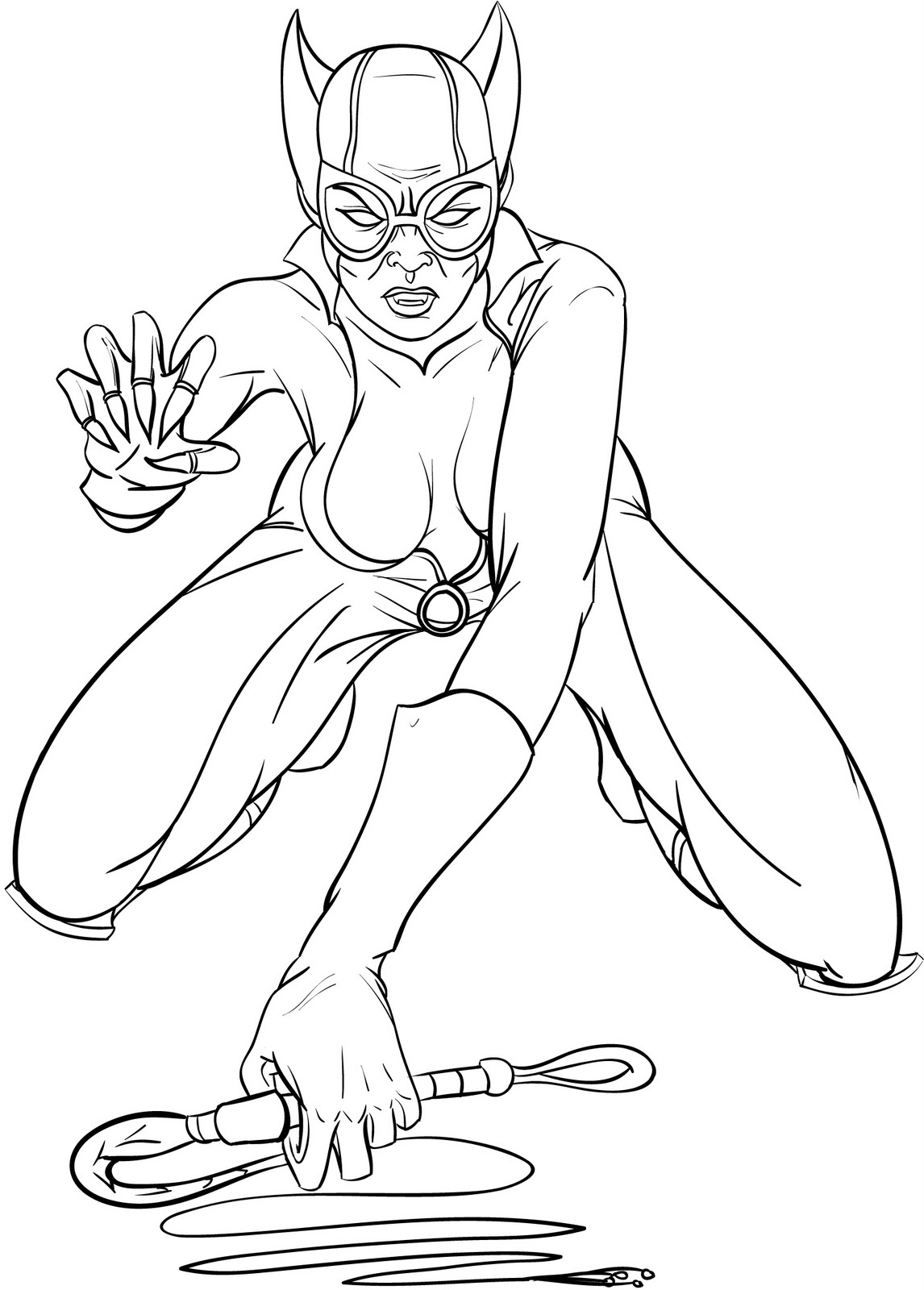 Dessin à colorier: Catwoman (Super-héros) #78045 - Coloriages à Imprimer Gratuits