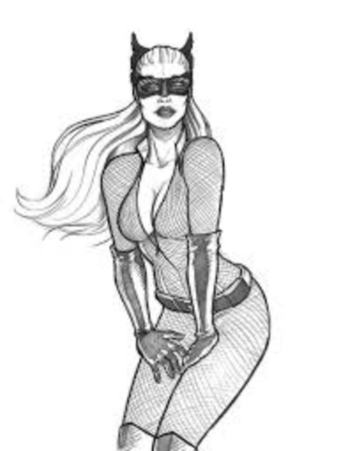 Dessin à colorier: Catwoman (Super-héros) #78066 - Coloriages à Imprimer Gratuits