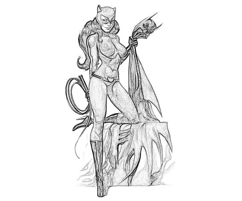 Dessin à colorier: Catwoman (Super-héros) #78070 - Coloriages à Imprimer Gratuits