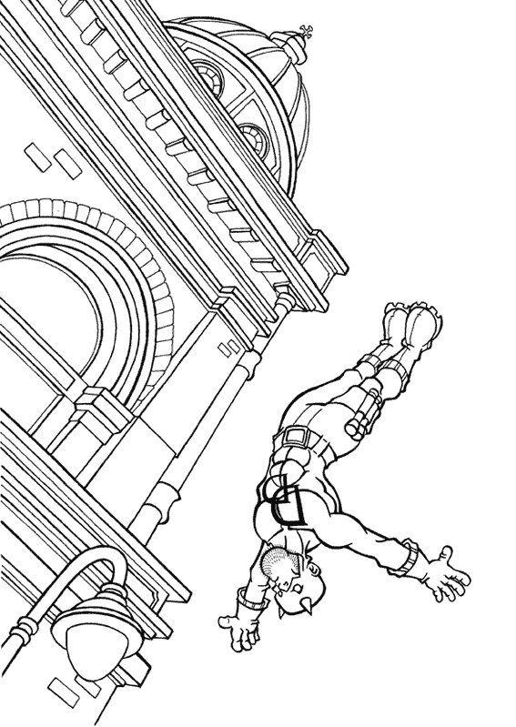 Dessin à colorier: Daredevil (Super-héros) #78240 - Coloriages à Imprimer Gratuits