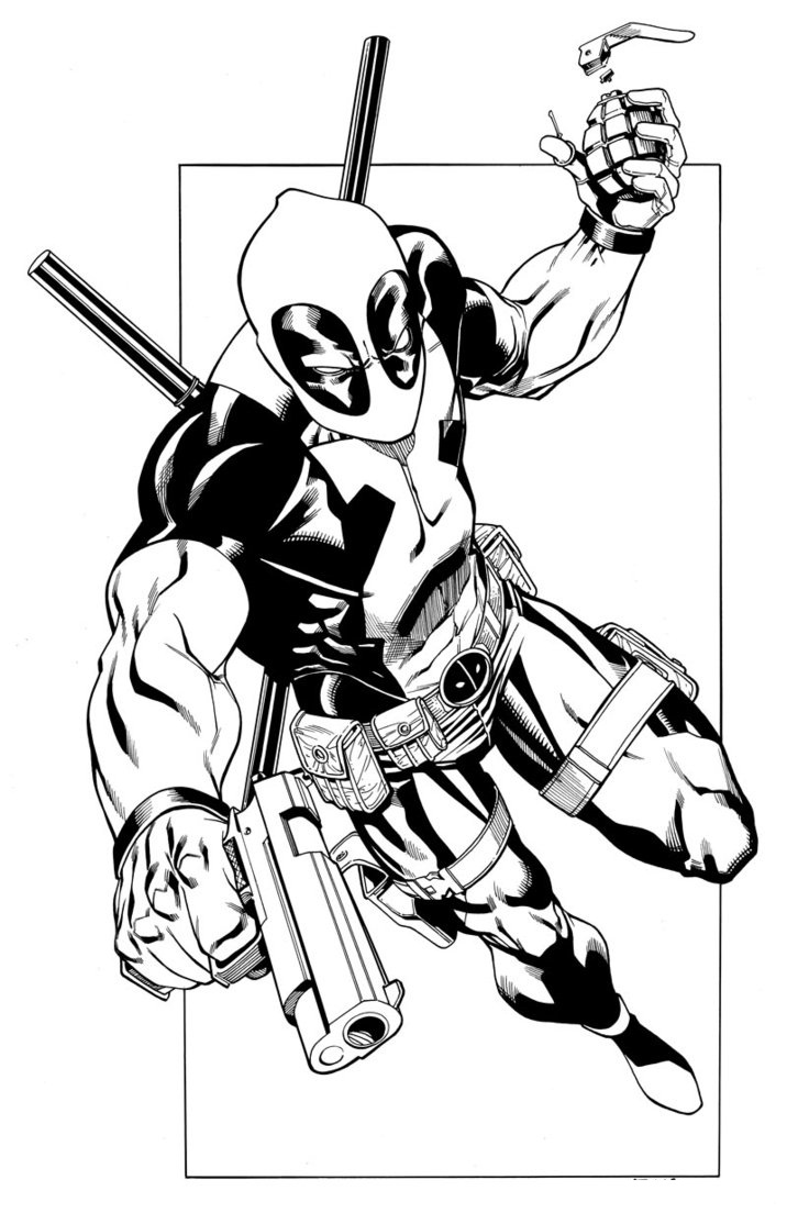 Dessin à colorier: Deadpool (Super-héros) #82830 - Coloriages à Imprimer Gratuits