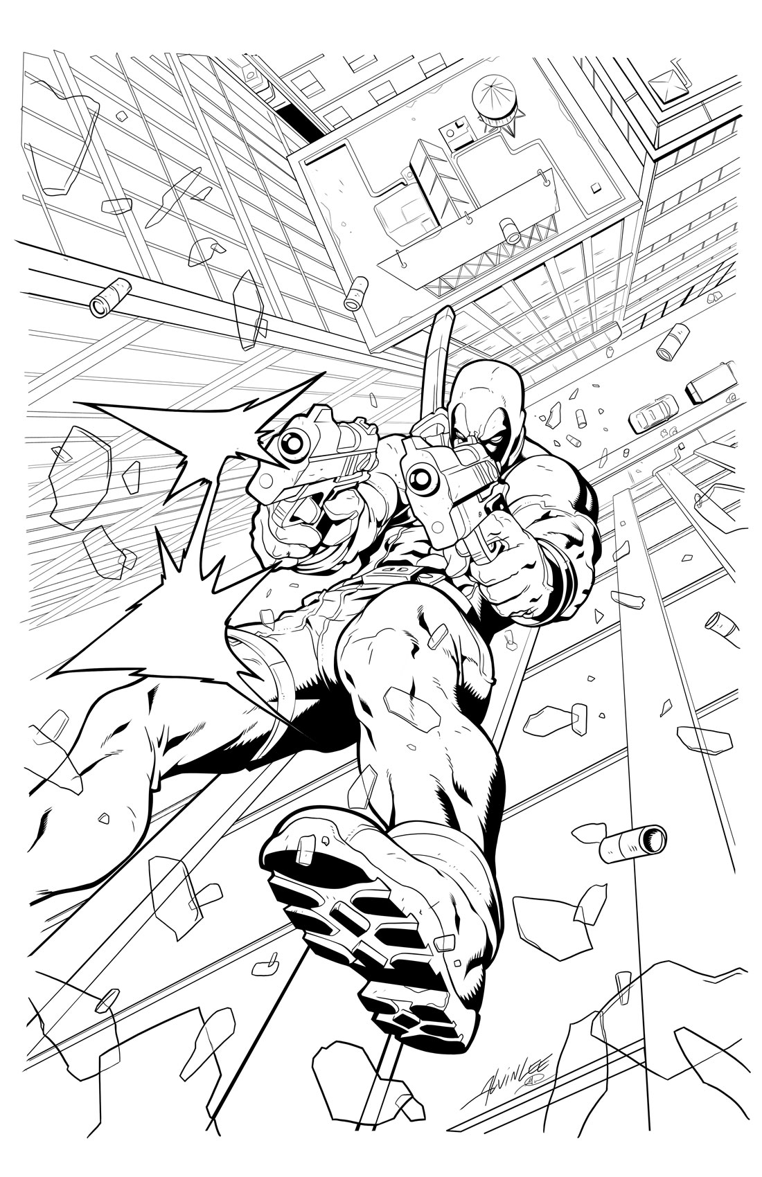 Dessin à colorier: Deadpool (Super-héros) #82835 - Coloriages à Imprimer Gratuits