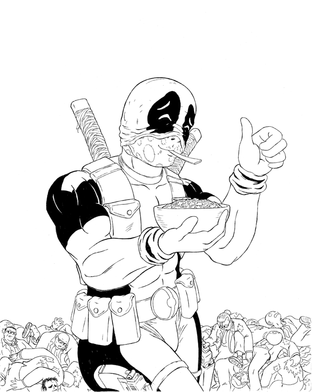 Dessin à colorier: Deadpool (Super-héros) #82880 - Coloriages à Imprimer Gratuits