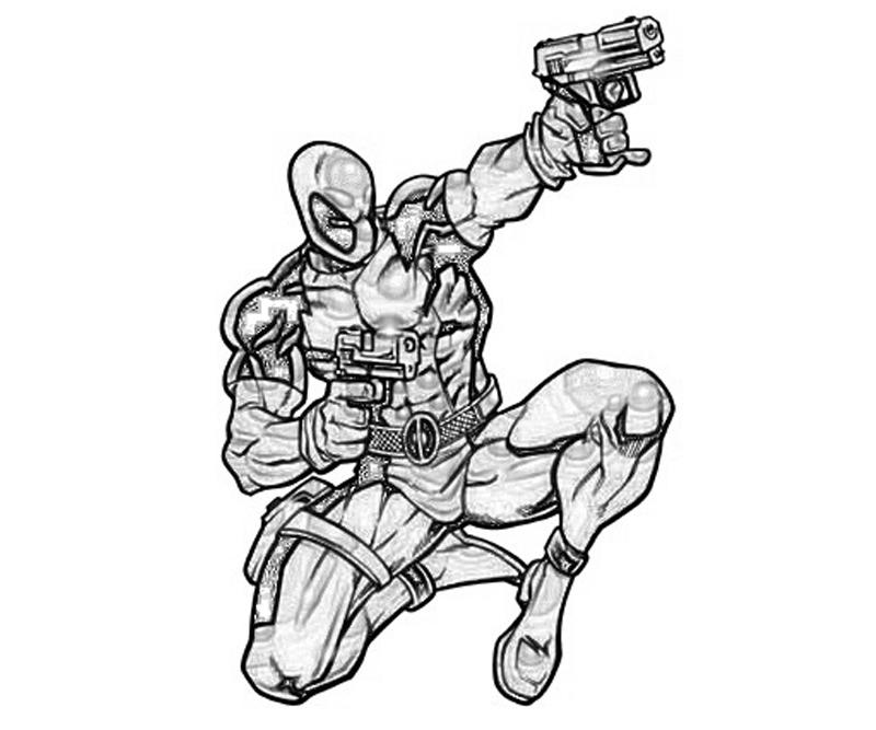 Dessin à colorier: Deadpool (Super-héros) #82893 - Coloriages à Imprimer Gratuits