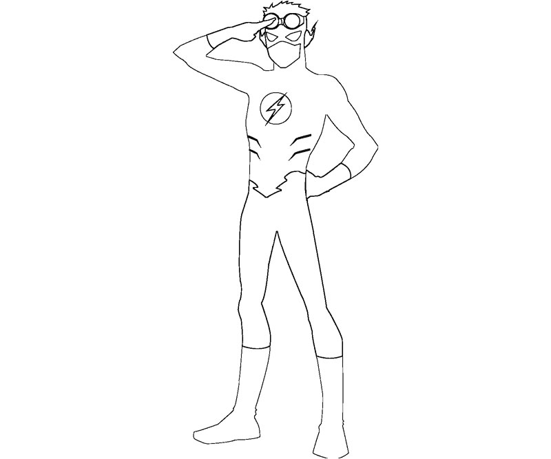 Dessin à colorier: Flash (Super-héros) #83389 - Coloriages à Imprimer Gratuits