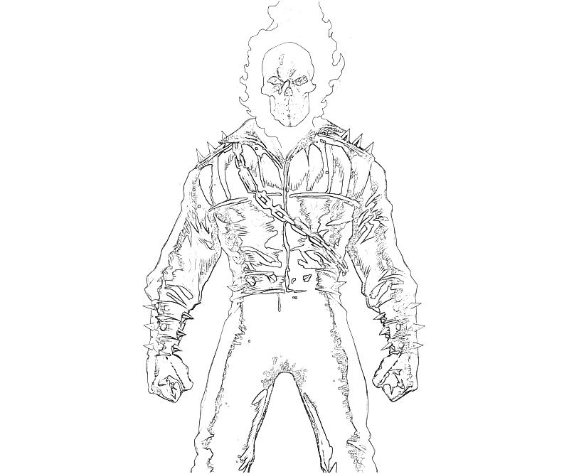 Dessin à colorier: Ghost Rider (Super-héros) #82028 - Coloriages à Imprimer Gratuits