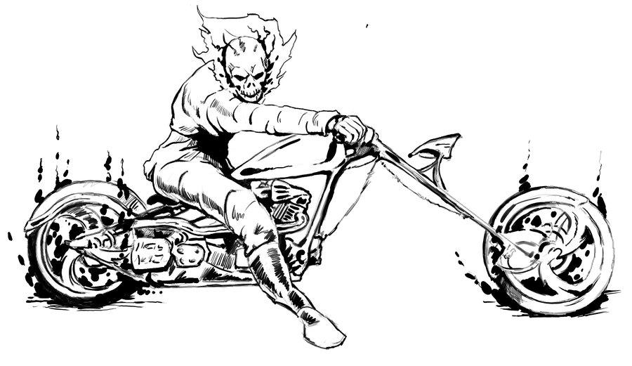 Dessin à colorier: Ghost Rider (Super-héros) #82032 - Coloriages à Imprimer Gratuits