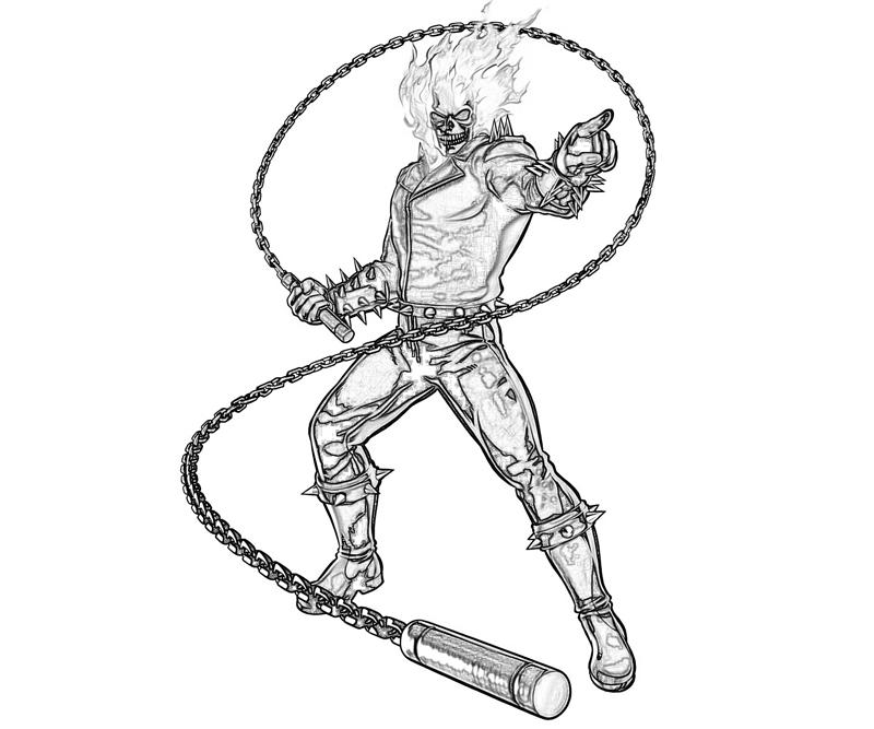 Dessin à colorier: Ghost Rider (Super-héros) #82046 - Coloriages à Imprimer Gratuits