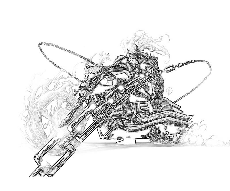 Dessin à colorier: Ghost Rider (Super-héros) #82048 - Coloriages à Imprimer Gratuits