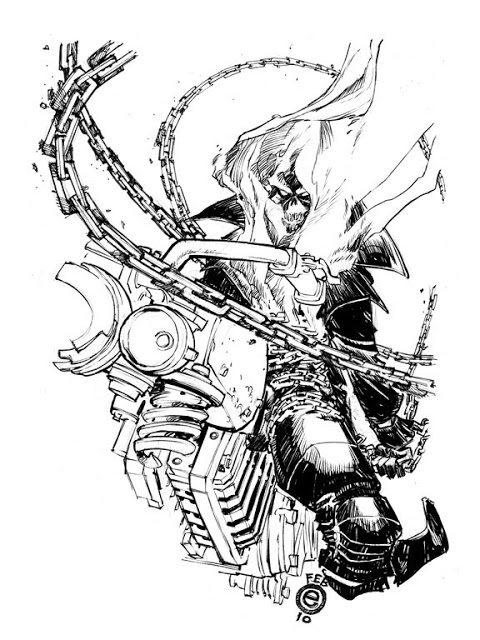 Dessin à colorier: Ghost Rider (Super-héros) #82093 - Coloriages à Imprimer Gratuits