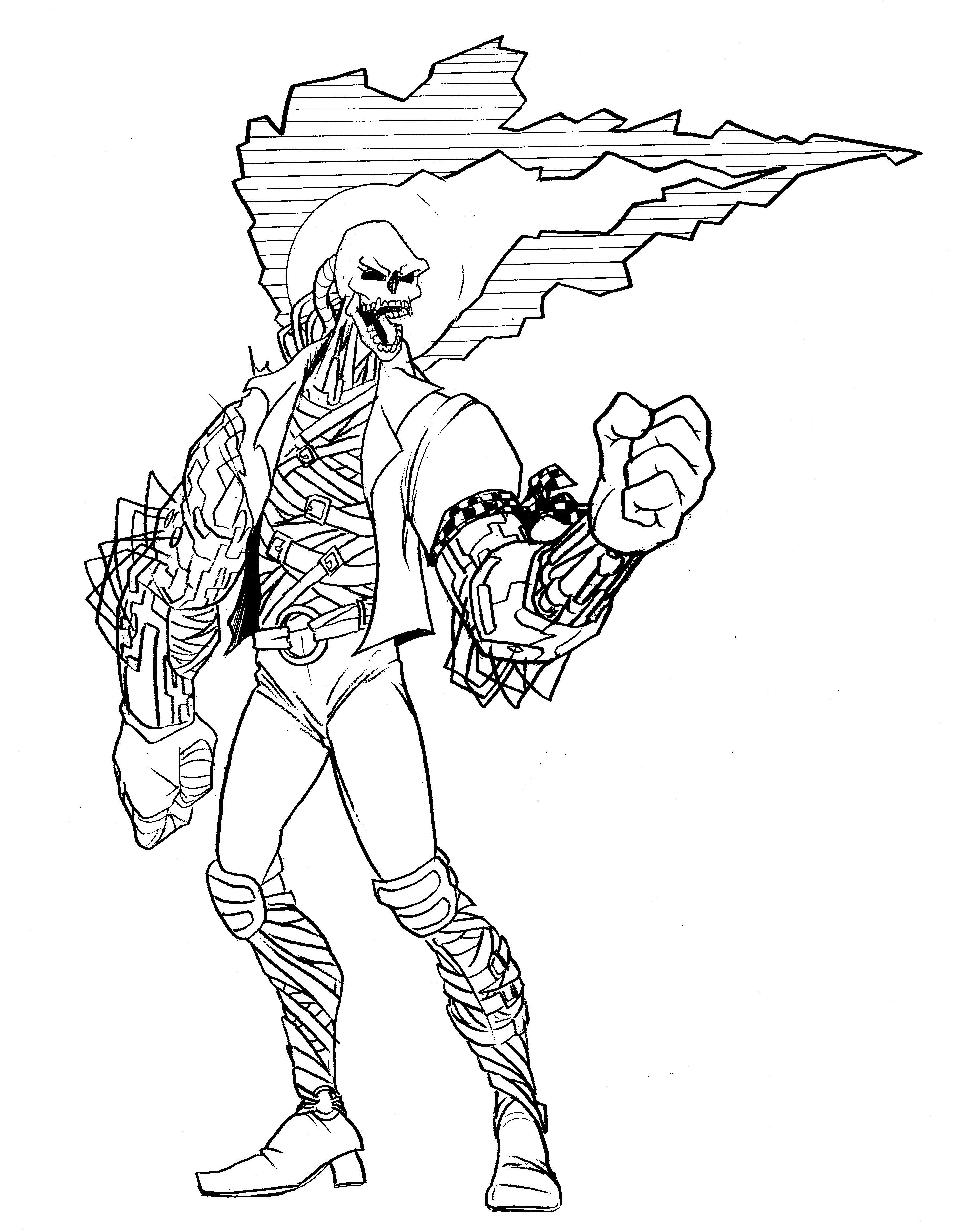 Dessin à colorier: Ghost Rider (Super-héros) #82109 - Coloriages à Imprimer Gratuits