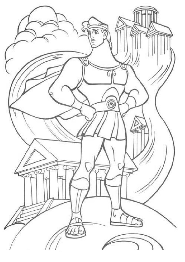 Dessin à colorier: Hercule (Super-héros) #84157 - Coloriages à Imprimer Gratuits