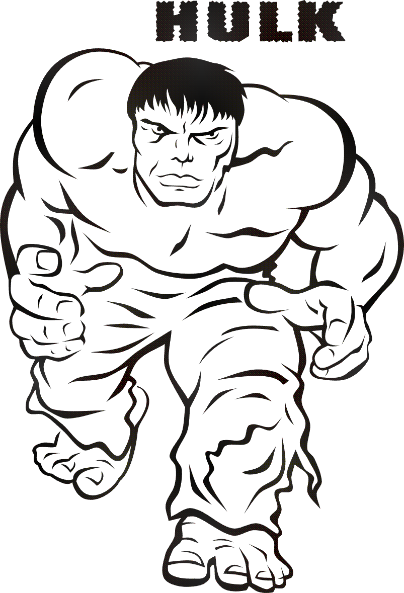Dessin à colorier: Hulk (Super-héros) #79005 - Coloriages à Imprimer Gratuits
