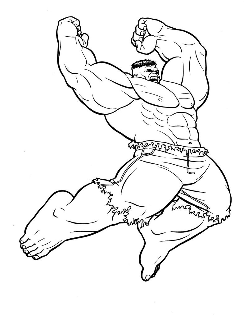 Dessin à colorier: Hulk (Super-héros) #79011 - Coloriages à Imprimer Gratuits