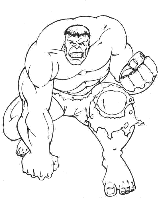Dessin à colorier: Hulk (Super-héros) #79012 - Coloriages à Imprimer Gratuits