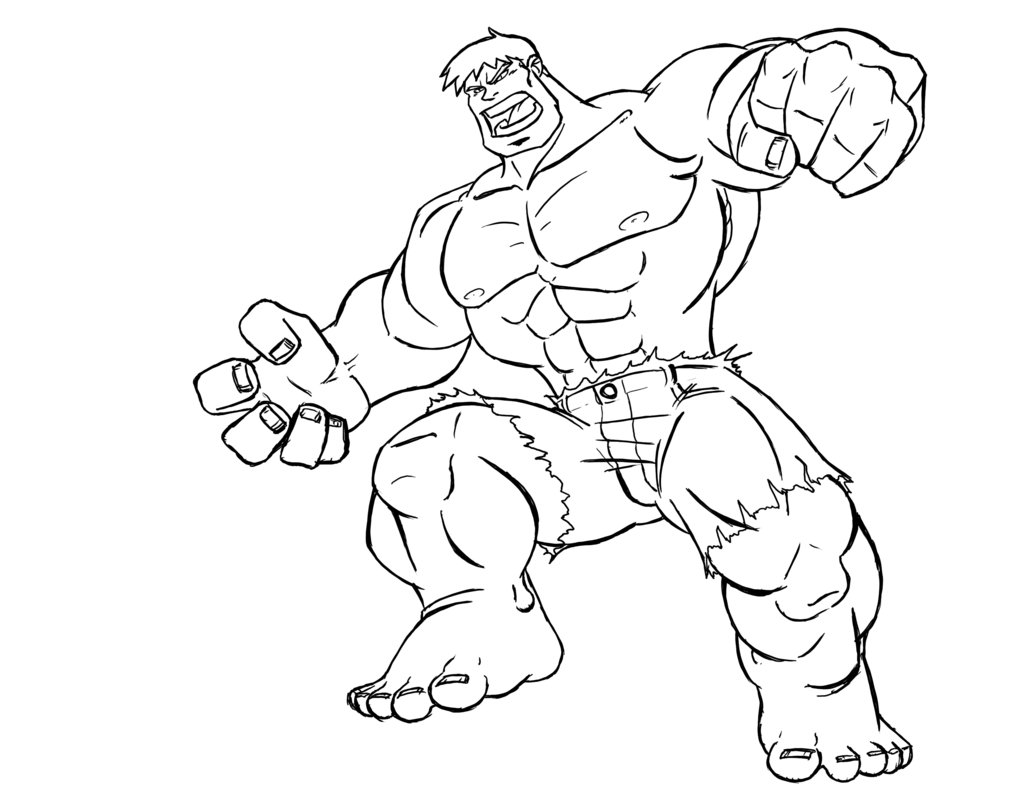 Dessin à colorier: Hulk (Super-héros) #79016 - Coloriages à Imprimer Gratuits
