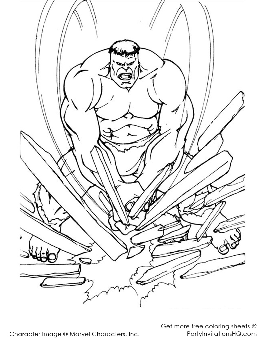 Dessin à colorier: Hulk (Super-héros) #79021 - Coloriages à Imprimer Gratuits