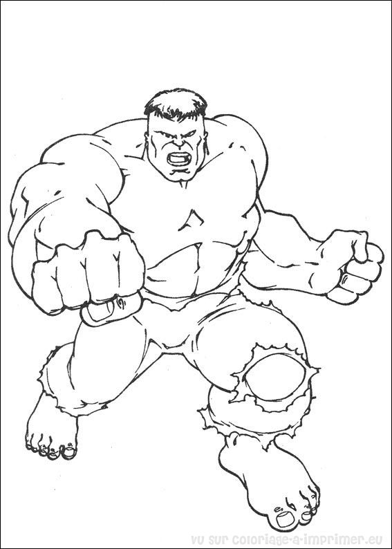 Dessin à colorier: Hulk (Super-héros) #79022 - Coloriages à Imprimer Gratuits