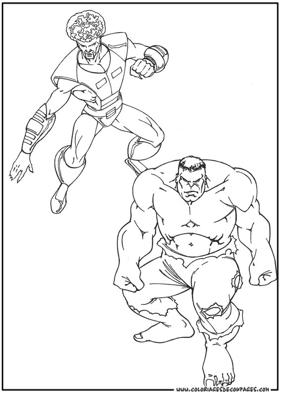 Dessin à colorier: Hulk (Super-héros) #79053 - Coloriages à Imprimer Gratuits