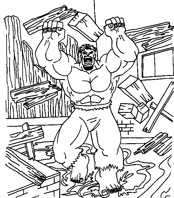 Dessin à colorier: Hulk (Super-héros) #79056 - Coloriages à Imprimer Gratuits